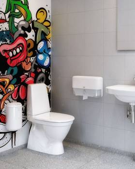 Toalett Public 6600 - skjult s-vannlås, hygienisk spyling