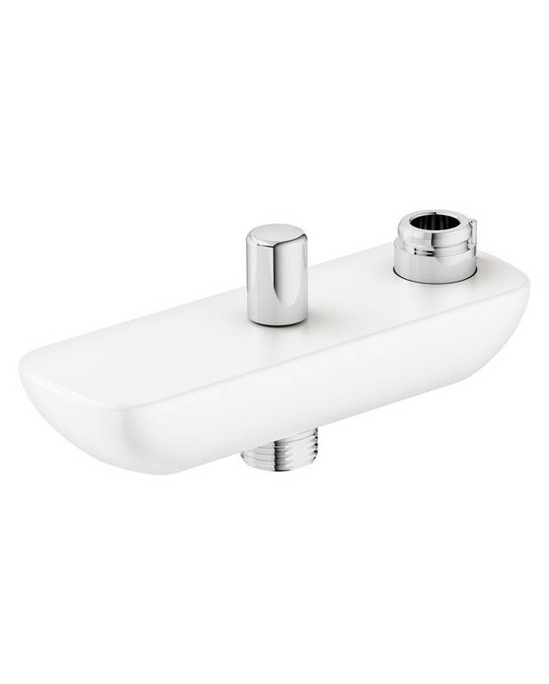 Bathtub spout Estetic - With pull diverter
Suits all Gustavsberg thermostatic faucets
Available in chrome, matte black and matte white