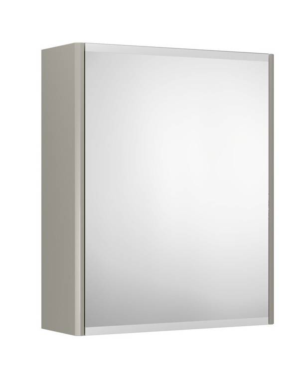 Bathroom mirror cabinet Graphic - 45 cm - Double sided mirror doors
Frosted lower edge prevents visible stains
Soft closing doors