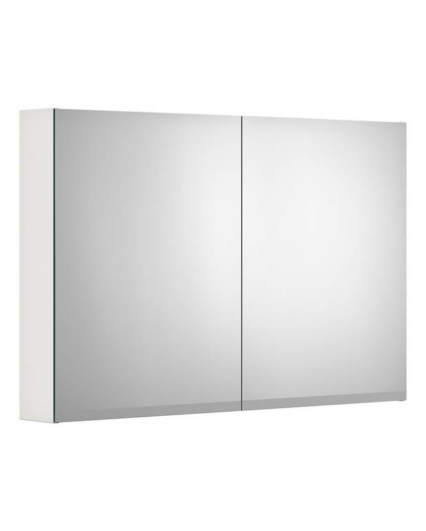 Mirror cabinet Artic - 100 cm - Integrated electrical outlet inside the cabinet
LED lighting at the bottom of the cabinet
Manufactured in moisture resistant materials for humid environments