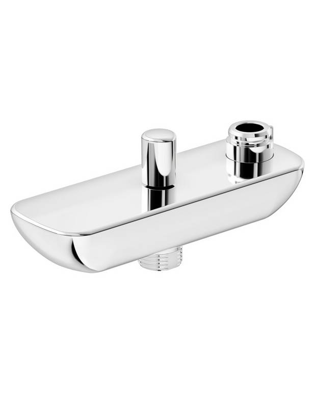 Bathtub spout Estetic - With pull diverter
Suits most Gustavsberg thermostatic faucets
Available in chrome, matte black and matte white