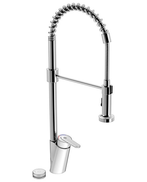Kitchen mixer Nordic Plus - spiraflex - Works as a standard mixer manually
Fully digital with on / off, water flow and temperature regulation
Soft move, technology for smooth and precise handling