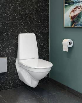 Vägghängd toalett Public 6622 - med cistern, Hygienic Flush