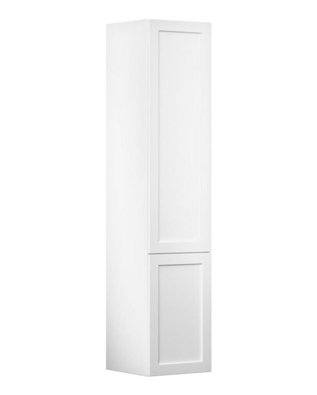 Artic højskab 35 cm, hvid profillåger - Vendbare låger til højre- eller venstremontering
Ophængningssystem, der nemt og hurtigt kan monteres på væggen og justeres til den korrekte position
Fremstillet i materialer klassificeret til badeværelser og fugtige miljøer