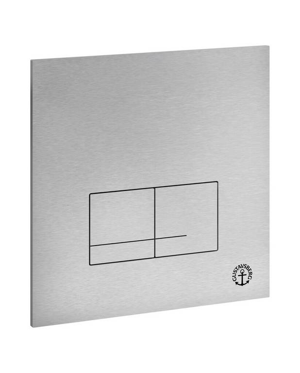 Toalettknapp for fikstur XS – veggknapp, rektangulær - Pen design i aluminium
For frontmontering på Triomont XS